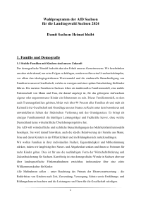 AfD Sachsen Wahlprogramm 2024