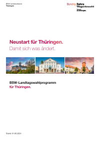 BSW Thüringen Wahlprogramm 2024