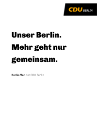 CDU Berlin Berlin-Plan 2021