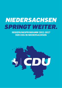CDU Niedersachsen Regierungsprogramm 2022