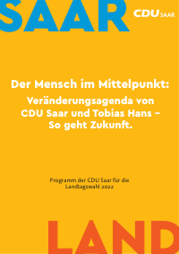 CDU Saarland Wahlprogramm 2022