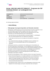 FDP Schleswig-Holstein Wahlprogramm 2022