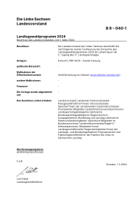 DIE LINKE Sachsen Wahlprogramm 2024